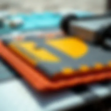Close-up of kite foil board materials demonstrating quality craftsmanship