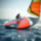 A sleek kite foil board showcasing advanced design features