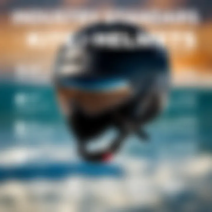 Infographic illustrating industry standards for helmet safety in kiteboarding.