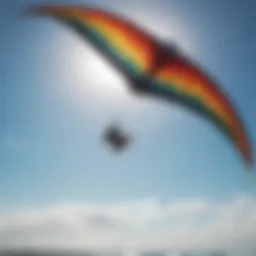 High-performance kite soaring in the sky