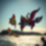 Vibrant kite stickers adorned with intricate designs