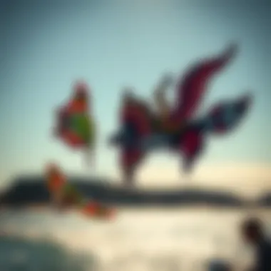 Vibrant kite stickers adorned with intricate designs