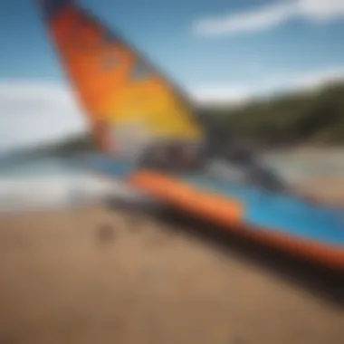 Essential Kite Surfing Equipment Close-up of essential kite surfing gear