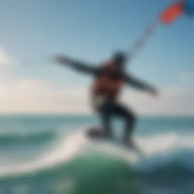 A vibrant kite soaring against a clear blue sky