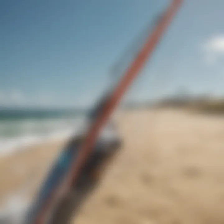 Close-up of a high-quality kite surfing line material