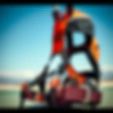 Examining the Design of Kiteboard Harnesses Close-up of a kiteboard harness showcasing its design and features