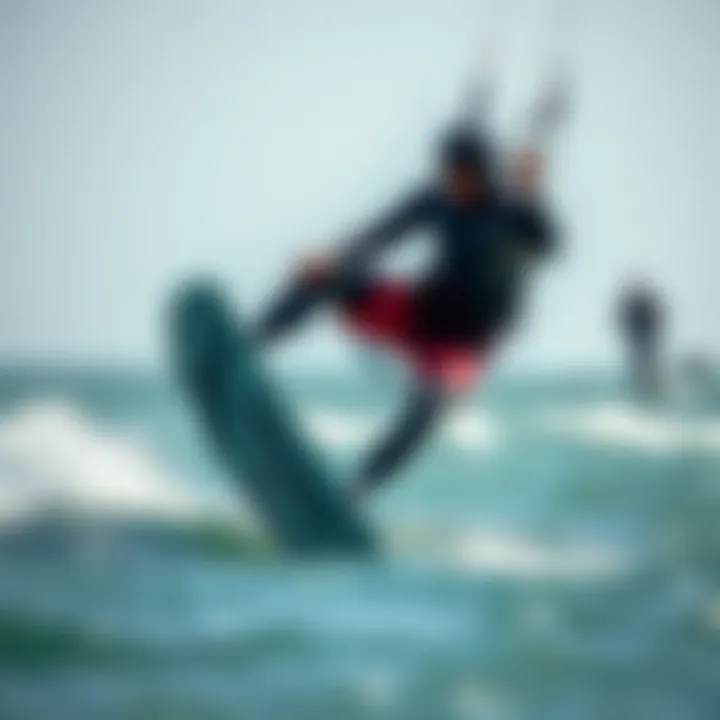 Kiteboarding with Yamamoto Wetsuit Kiteboarder showcasing the wetsuit in action