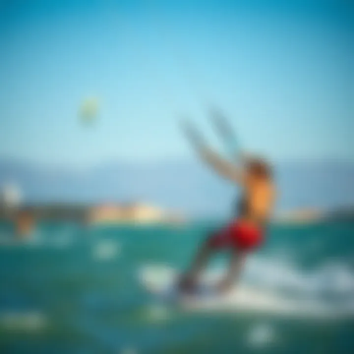 Thriving in Ideal Wind Conditions Kiteboarder enjoying optimal wind conditions on the water