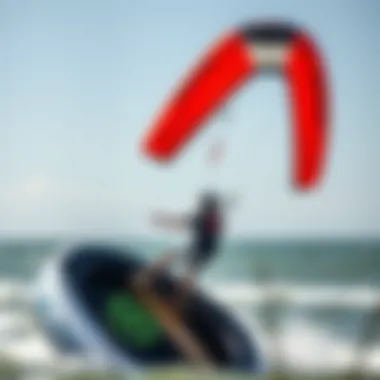 Skill Enhancement with Aero Trainer Kiteboarder using Aero Trainer inflatable for skill enhancement