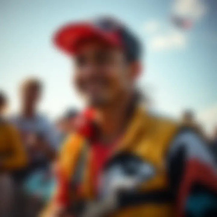 A vibrant kiteboarding community engaging in an event