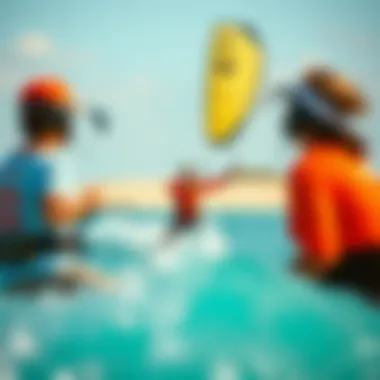 Kiteboarding enthusiasts enjoying a session enabled by accurate weather data