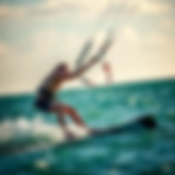 Person engaging in kiteboarding, aided by data from the NDBC App