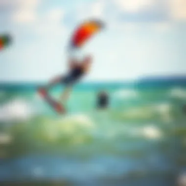 Thrill of Kiteboarding at Hel Kiteboarders enjoying the vibrant waters off the Hel Peninsula