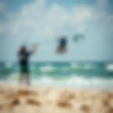 A serene beach setting ideal for kitesurfing conditions