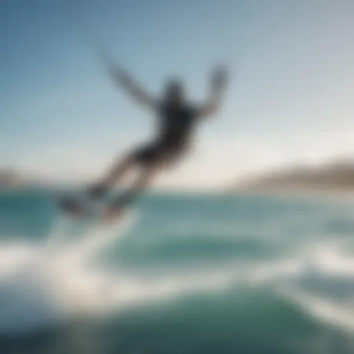 A vibrant kiteboarding scene over the clear blue waters of Las Barriles