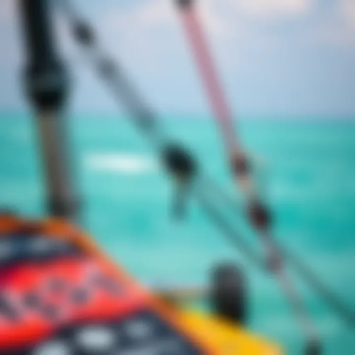 Close-up of Liftfoil equipment and components