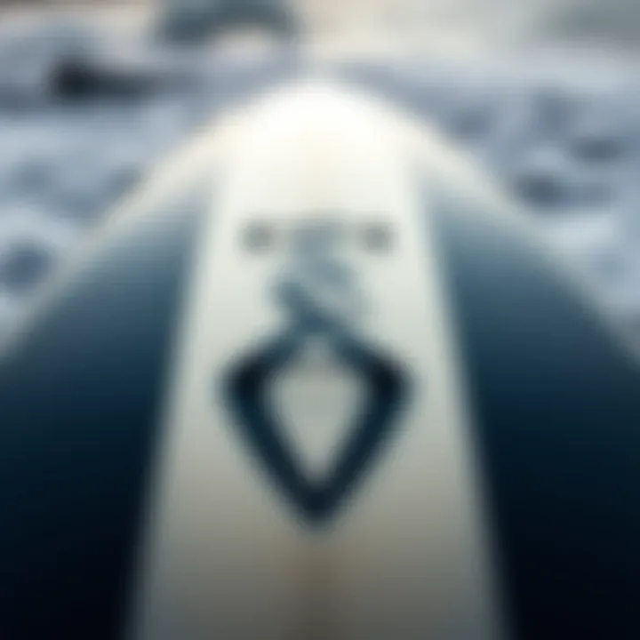 Innovative Design Elements of Liquid Force Surfboards A close-up view of a Liquid Force surfboard showcasing its unique design elements.