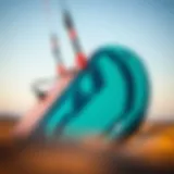 Unique Design Elements of the Liquid Force Trip 142 Close-up view of the Liquid Force Trip 142 kiteboard showcasing its unique design elements