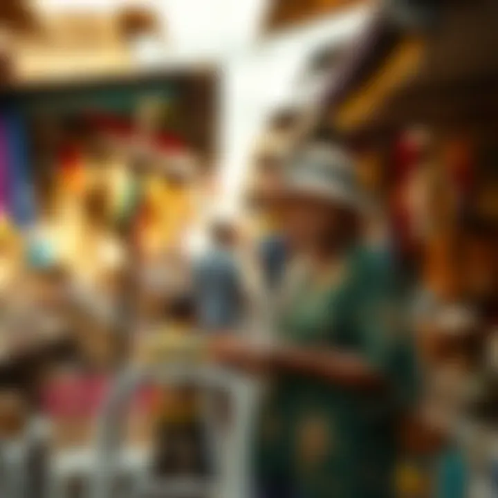 Local artisans showcasing their crafts in a vibrant market in Los Barriles.