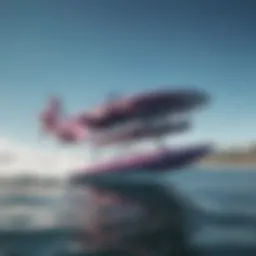 Close-up of the Lyft hydrofoil showcasing its sleek design and advanced features