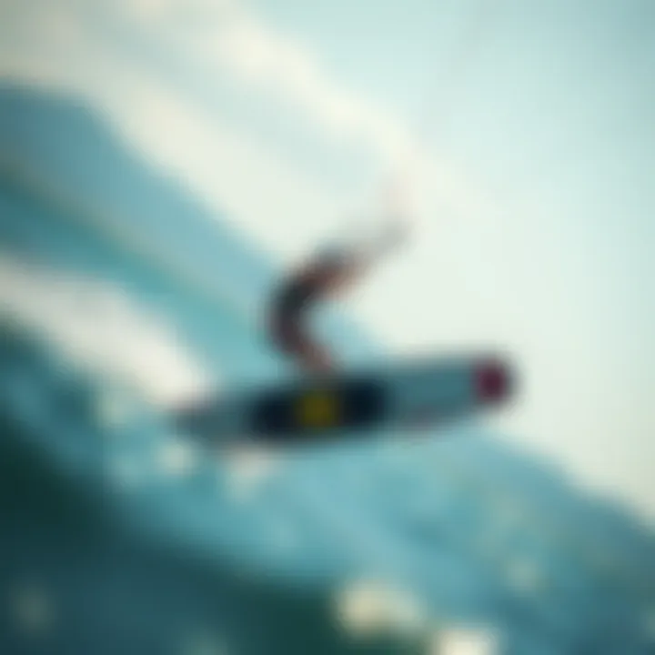 Mackite foil gliding over the water