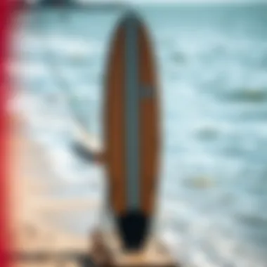 A well-maintained used kite board ready for purchase