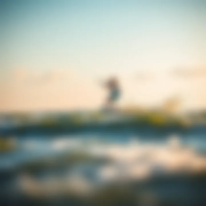 A kiteboarder launching into the vibrant west wind