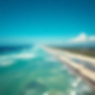 The stunning coastline of St. George Island with clear blue skies
