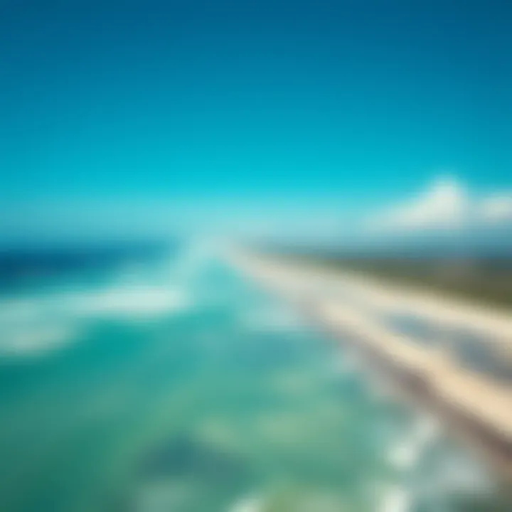 The stunning coastline of St. George Island with clear blue skies