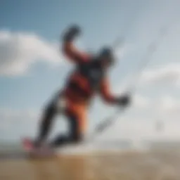 Kiteboarding setup with north kiting gear