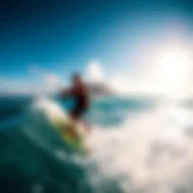 Thrilling Kiteboarding Experience on Oahu Kiteboarder navigating ocean waves