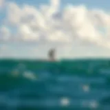 Oahu kiteboarding spot with clear skies and waves