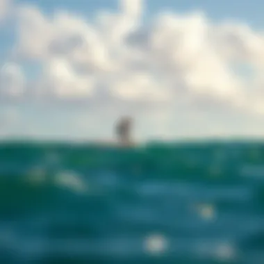 Oahu kiteboarding spot with clear skies and waves