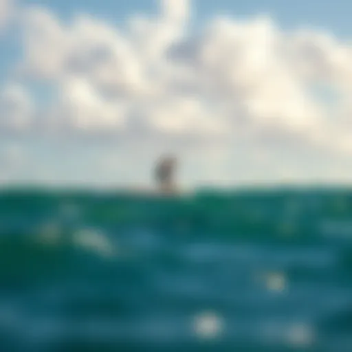 Oahu kiteboarding spot with clear skies and waves