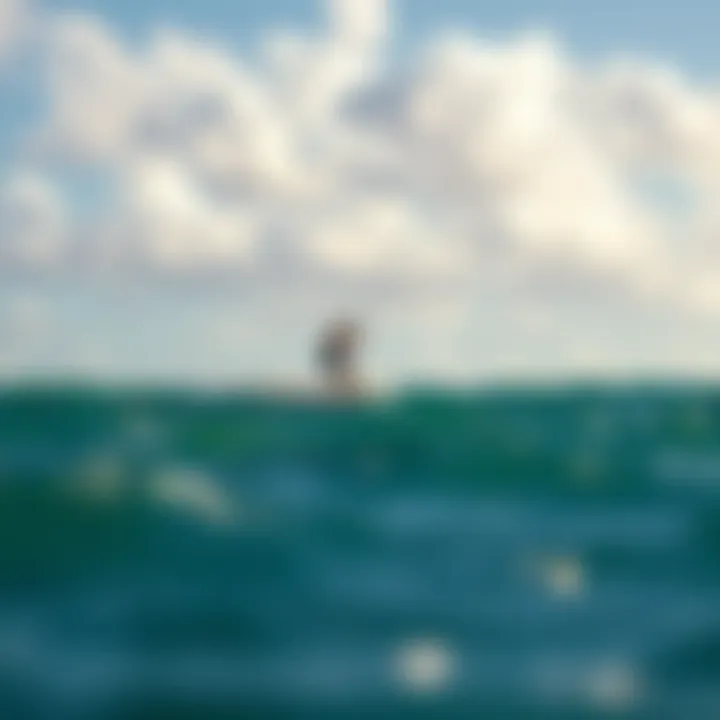 Oahu kiteboarding spot with clear skies and waves