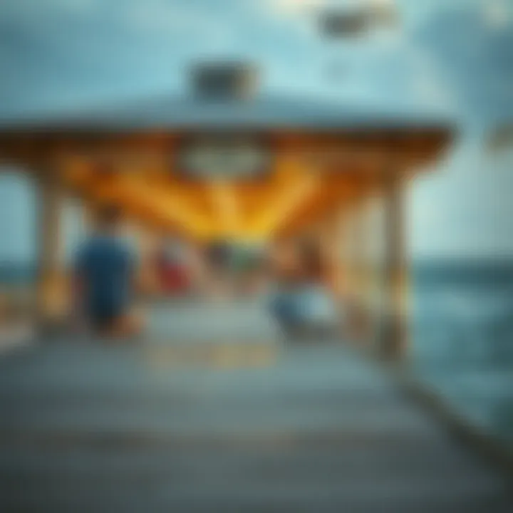 Families enjoying amenities at Okaloosa Island Pier