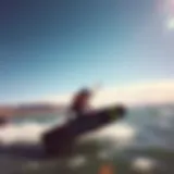 Kiteboarding on a windy day in Omak