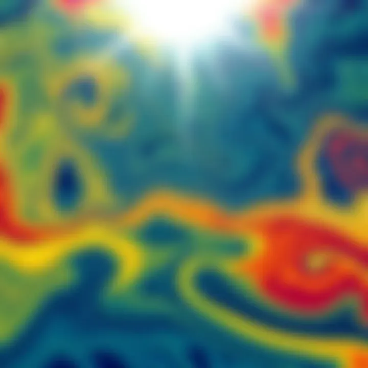 A vibrant wind map of Oregon showcasing diverse wind patterns