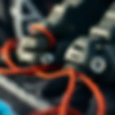 Close-up view of the materials used in Patagonia springsuit
