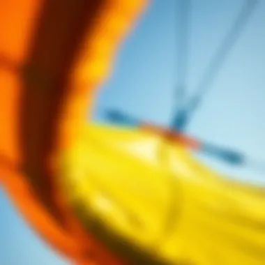 Quality Craftsmanship in Power Kites Close-up of a high-quality power kite showcasing its fabric and design