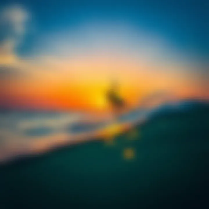 A vibrant sunset over Ras Sudr, creating a picturesque backdrop for kiteboarding