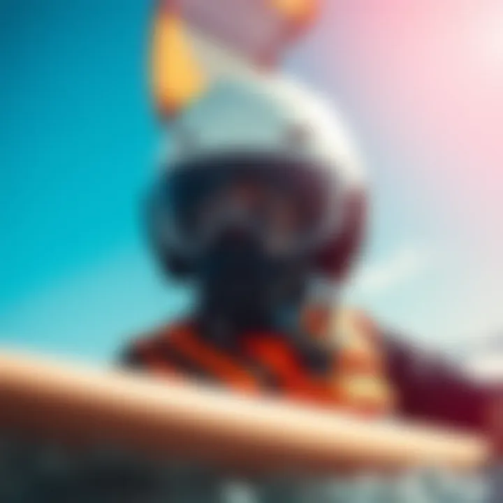 Safety Essentials for Hydrofoil Surfers Safety gear essential for hydrofoil surfing, including helmet and life vest