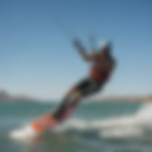 Vibrant kiteboarding scene in San Carlos