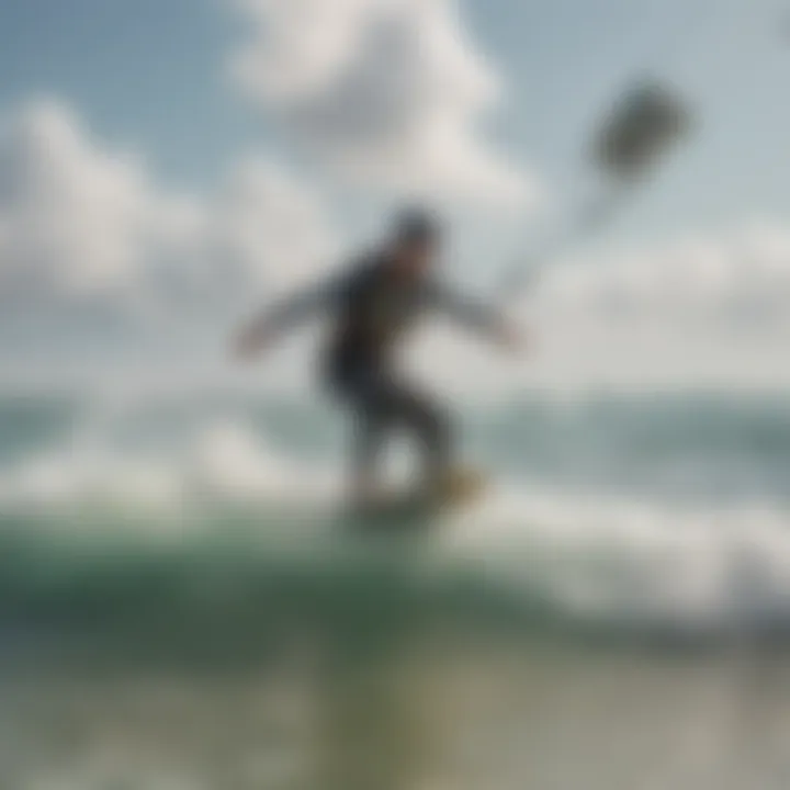 Kiteboarders riding the waves in Sandbridge's crystal-clear waters