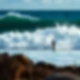 Majestic waves crashing at Cabarete beach