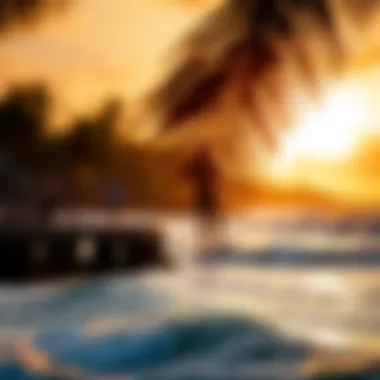 Golden Hour at the Surf Spot Sunset view over Cabarete's surfing scene