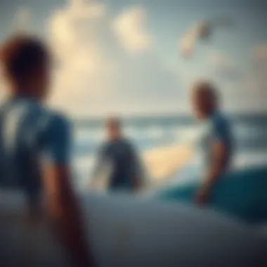 Guidance from Local Experts Local surf school instructors guiding new surfers