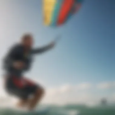 Kiteboarder expertly maneuvering the Switchblade in various wind conditions