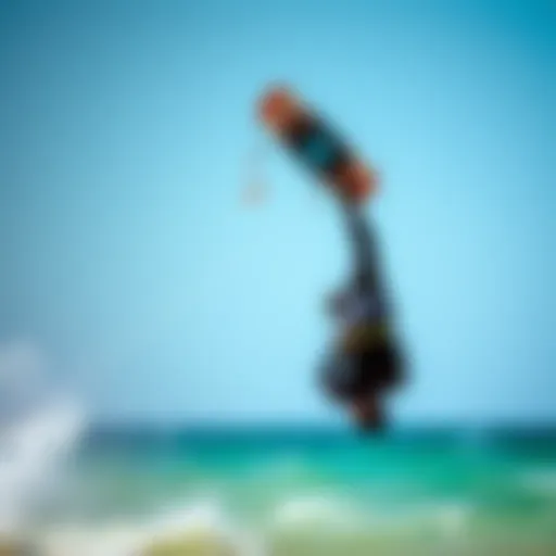 Kiteboarder executing a flawless backroll maneuver in mid-air