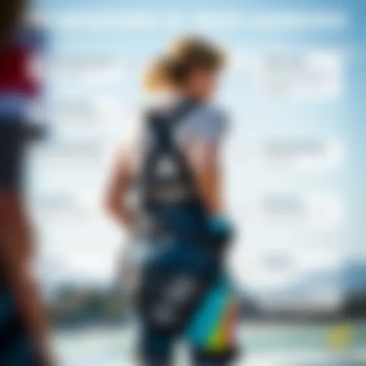 Infographic on safety features of waist harnesses